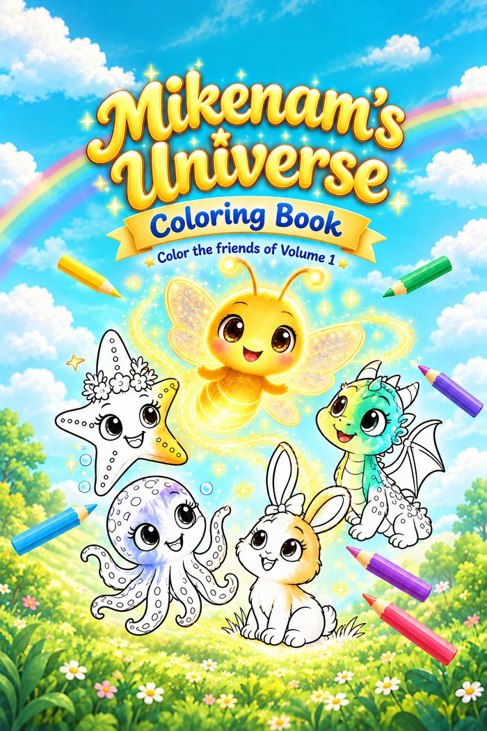 Mikenam's Universe – Coloring Book, English cover