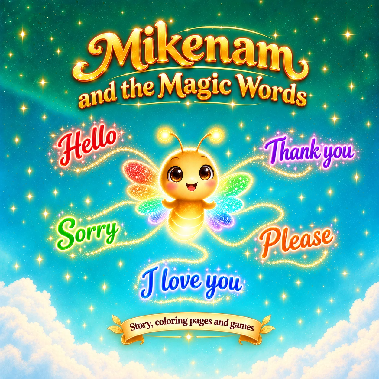 Mikenam and the Magic Words, English cover