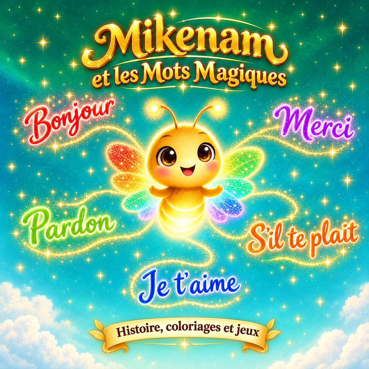 Mikenam et les Mots Magiques, couverture française